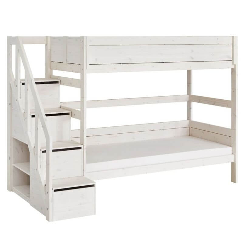 LIFETIME Kidsrooms Bunk Bed with Step Ladder 90x200cm