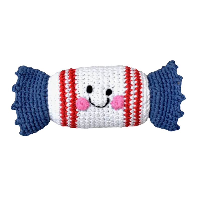 The Wee Bean Bunny Candy Fair-Trade Rattle Doll