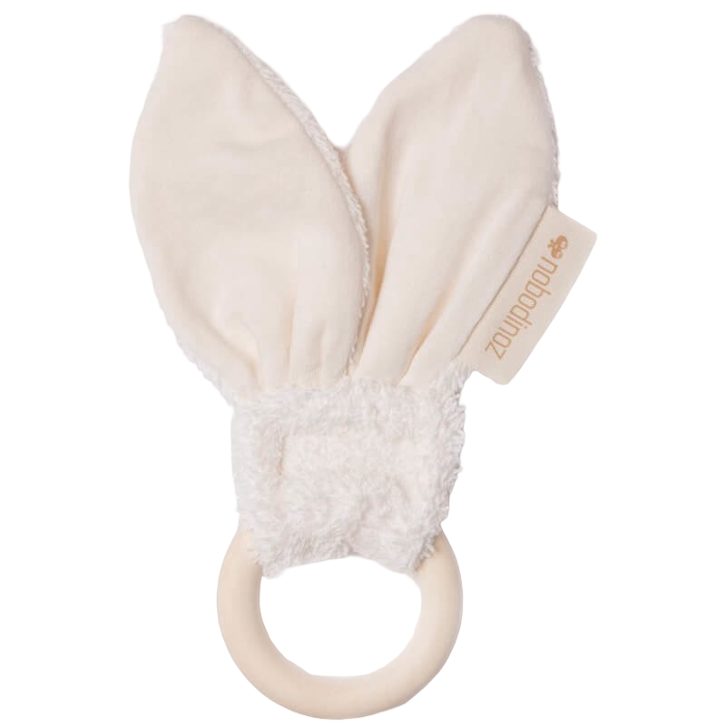 Nobodinoz Bunny Teether Ring - Natural