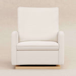 Babyletto Cali Pillowback Chair and a Half Glider - Chantilly Fleece with Light Wood Base
