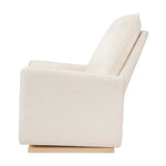 Babyletto Cali Pillowback Chair and a Half Glider - Chantilly Fleece with Light Wood Base