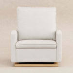 Babyletto Cali Pillowback Chair and a Half Glider - Performance Cream Eco-Weave with Light Wood Base