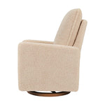 Babyletto Cali Pillowback Swivel Glider - Chai Shearling with Dark Wood Base