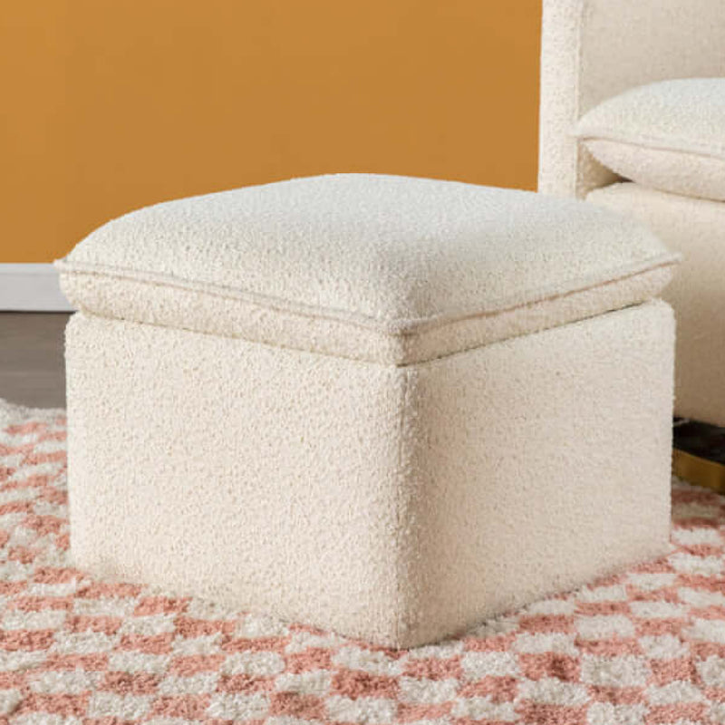 Babyletto Cali Storage Ottoman - Ivory Boucle