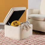 Babyletto Cali Storage Ottoman - Ivory Boucle