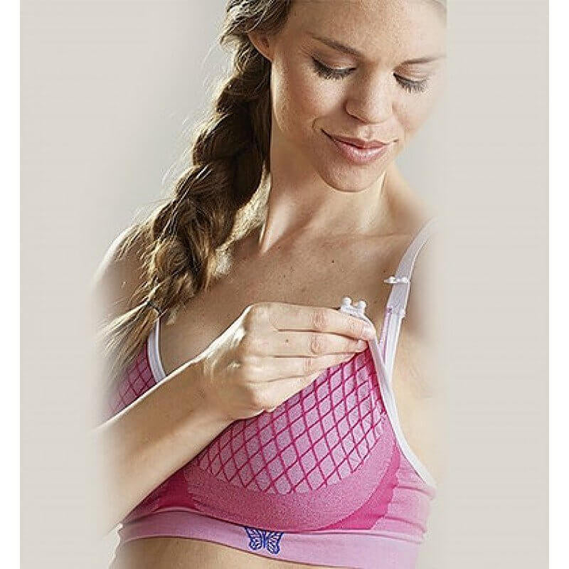 Cantaloop Harlequin Nursing Bra (Pink)