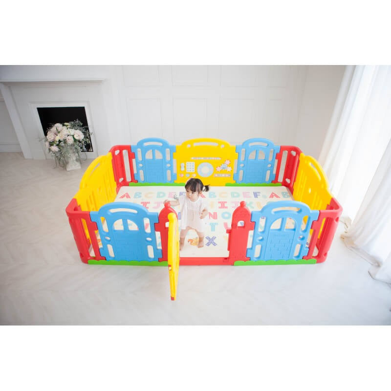 Dwinguler Castle Kids Playpen - Rainbow 240 x 150cm