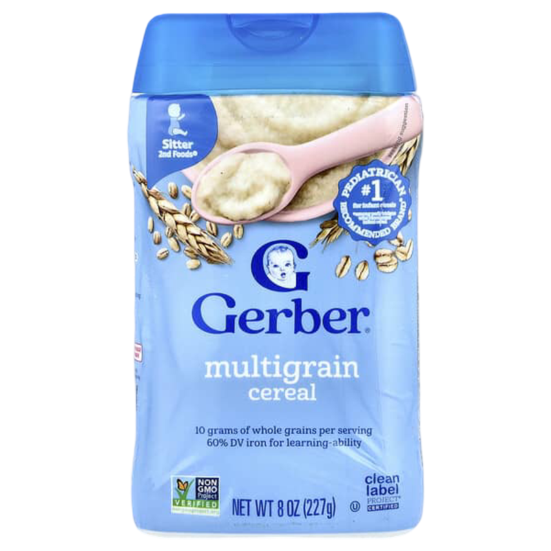 Gerber Cereal for Baby Grain & Grow 2nd Foods MultiGrain 8 oz (227 g)