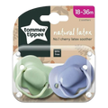 Tommee Tippee Cherry Latex Soother 18-36m (Twin Pack) - Green/Purple