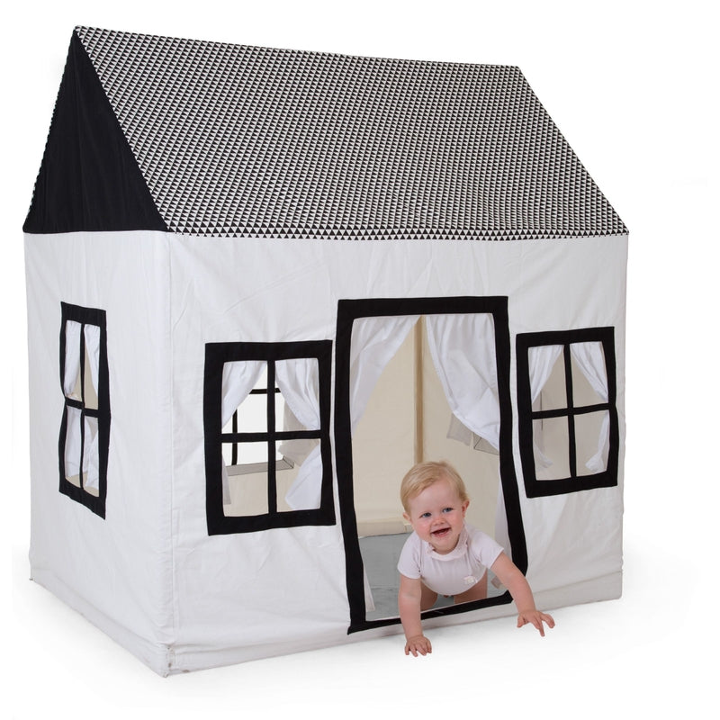 Childhome Cotton Big House - Black & White 125 x 95 x 145
