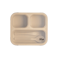 Citron Lunch Box with Fork & Spoon - Beige