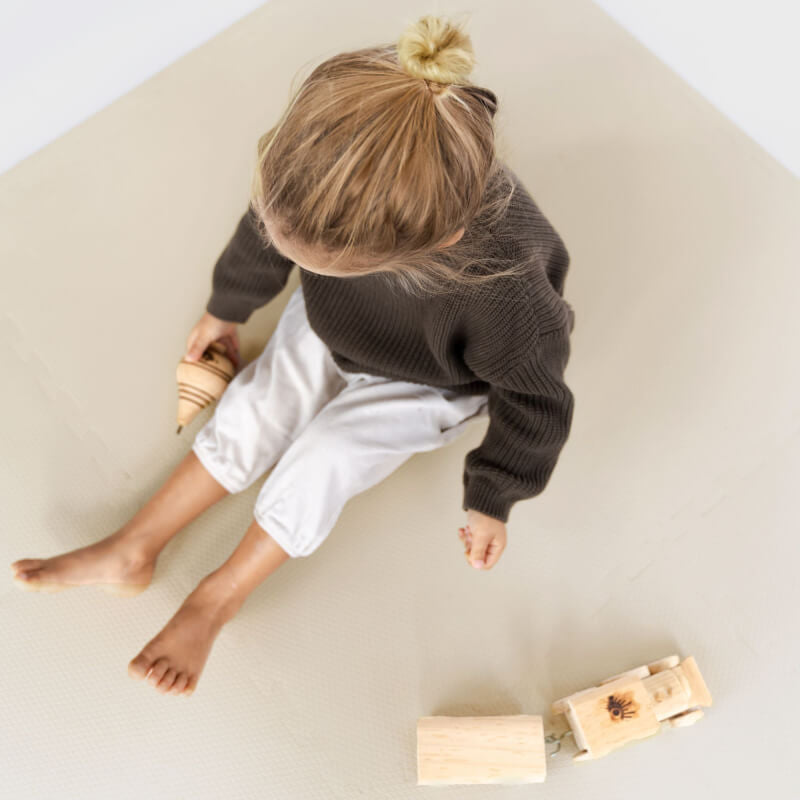 Toddlekind 經典泡沫遊戲墊 131x131公分 - 黏土色