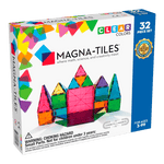 Magna-Tiles 經典透明彩色磁力片 32 片裝