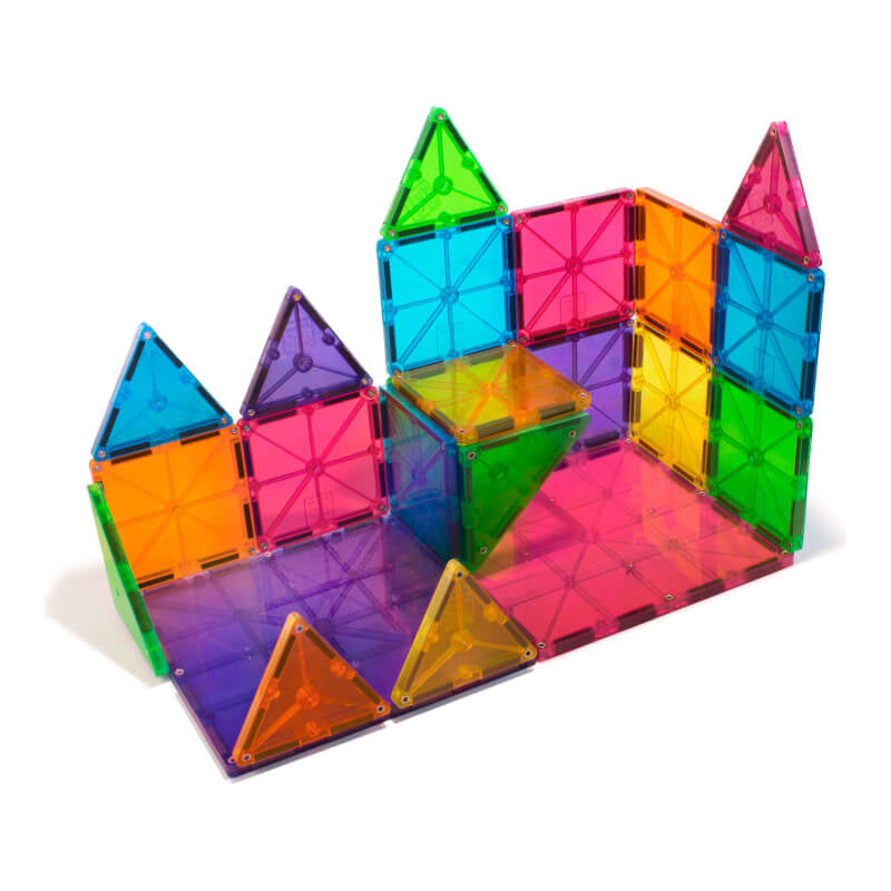 Magna-Tiles 經典透明彩色磁力片 32 片裝
