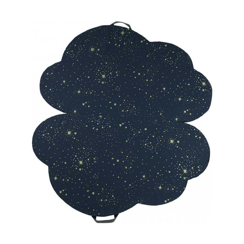 Nobodinoz Cloud Foldable Eco Floor Mat - Gold Stella / Night Blue