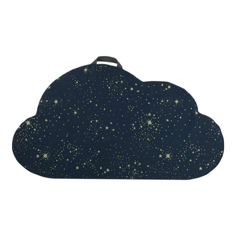 Nobodinoz Cloud Foldable Eco Floor Mat - Gold Stella / Night Blue