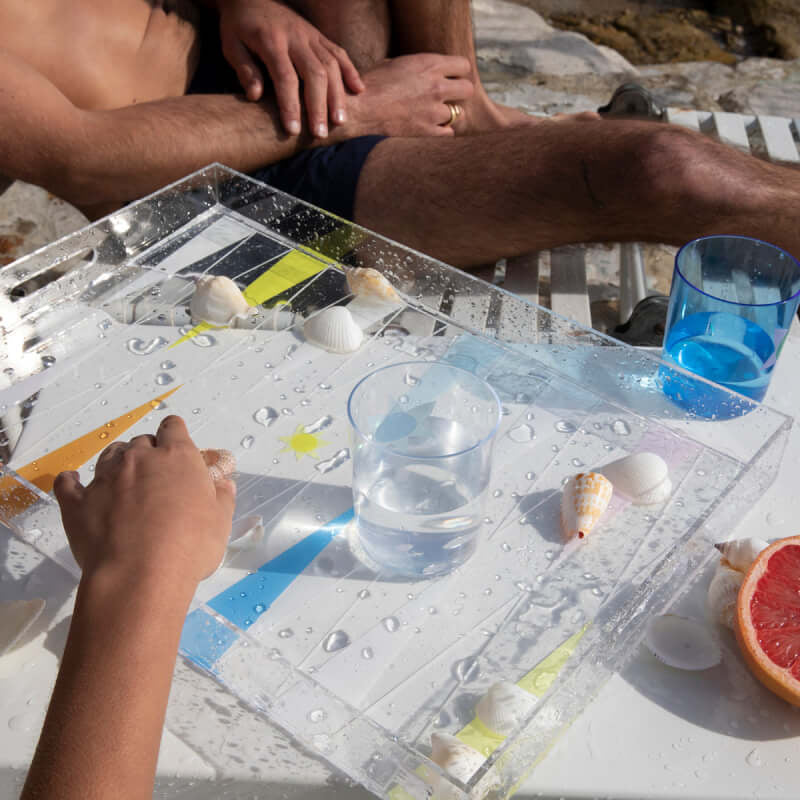 SUNNYLiFE Cocktail Tray Backgammon - Utopia Multi