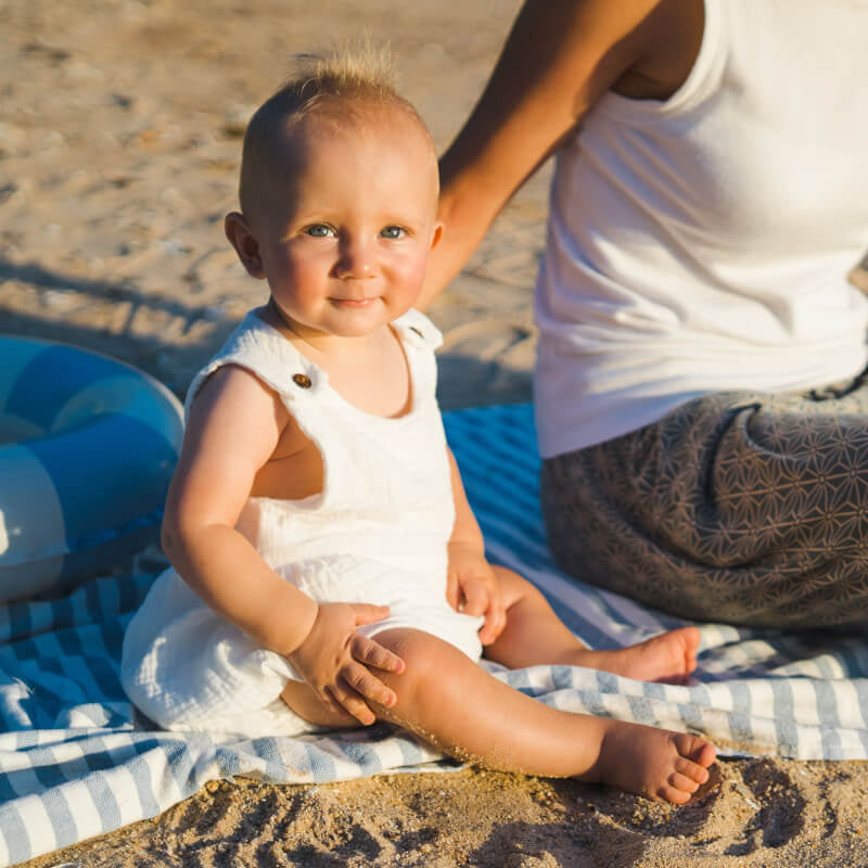 Cotton Pigs Coconut Muslin Bubble Romper
