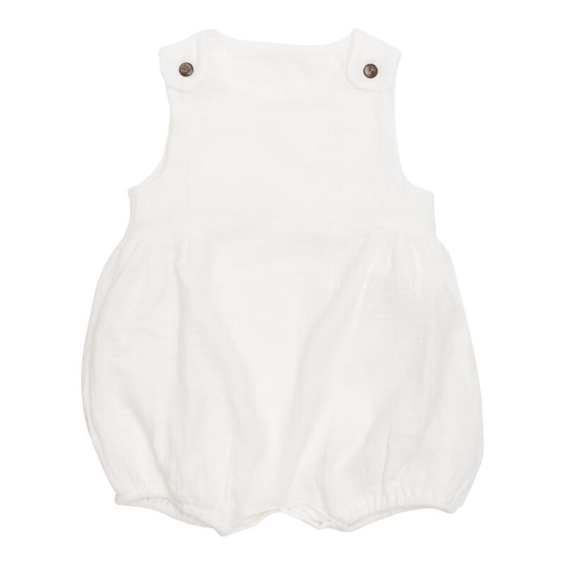 Cotton Pigs Coconut Muslin Bubble Romper