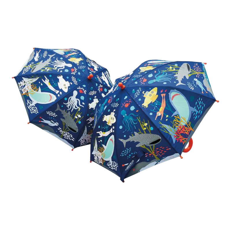 Floss & Rock Colour Changing Umbrella - Deep Sea