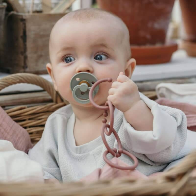 BIBS彩色圓形乳膠安撫奶嘴2個裝 - 1號