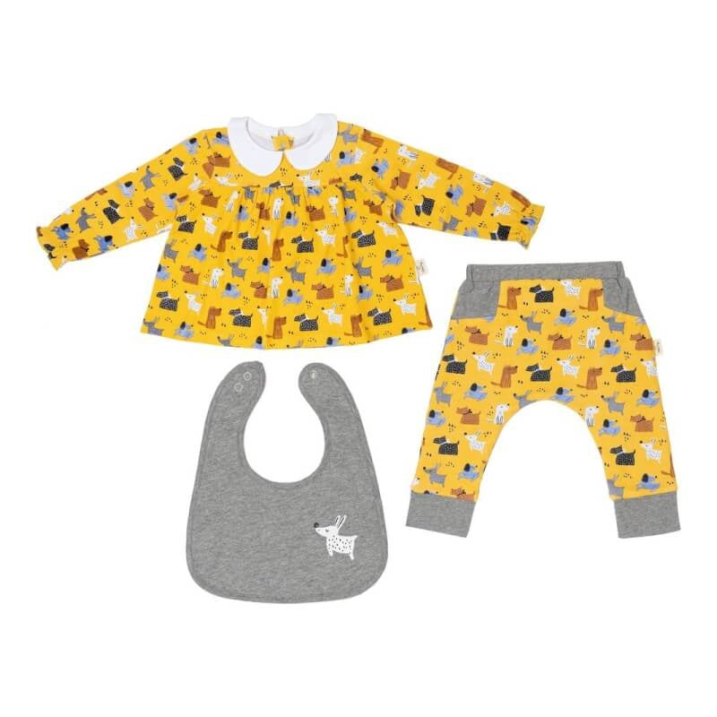 Cotton Pigs Colourful Dogs Teatime Blouse Gift Set