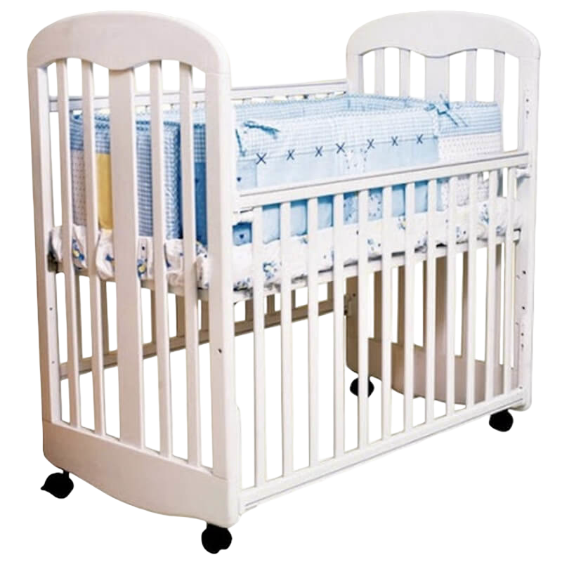 LA Baby 90 Baby Cot - White