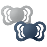 BIBS Couture Anatomical Latex Pacifier - Cloud/Steel Blue