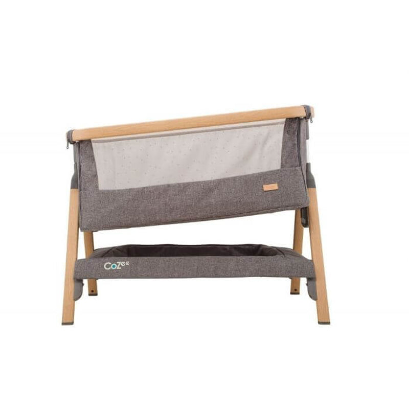Tutti Bambini CoZee Bedside Crib - Oak and Charcoal