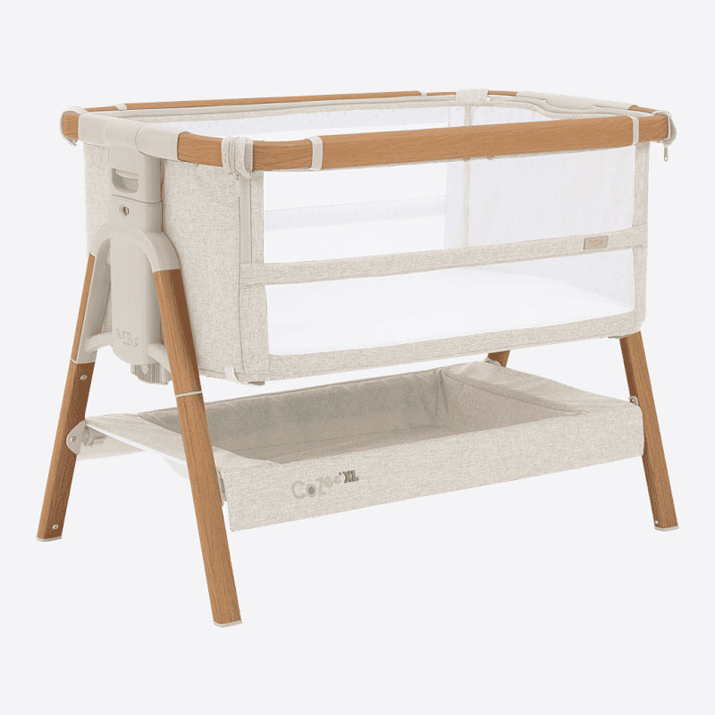 Tutti Bambini Cozee XL Bedside Crib & Cot - Scandinavian Walnut / Ecru