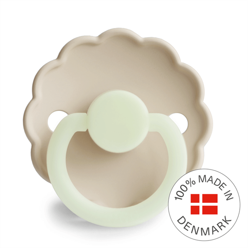 FRIGG Daisy Round Silicone Night Pacifier