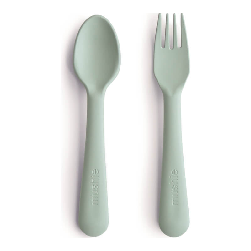 Mushie Dinnerware Fork and Spoon Set