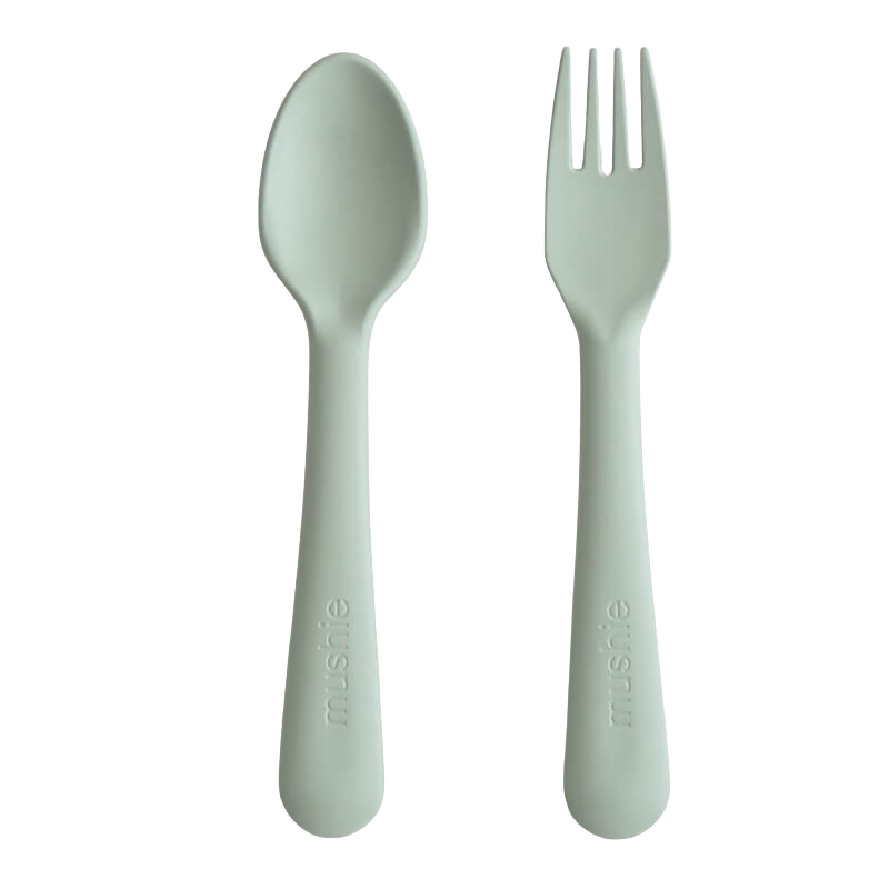 Mushie Dinnerware Fork and Spoon Set