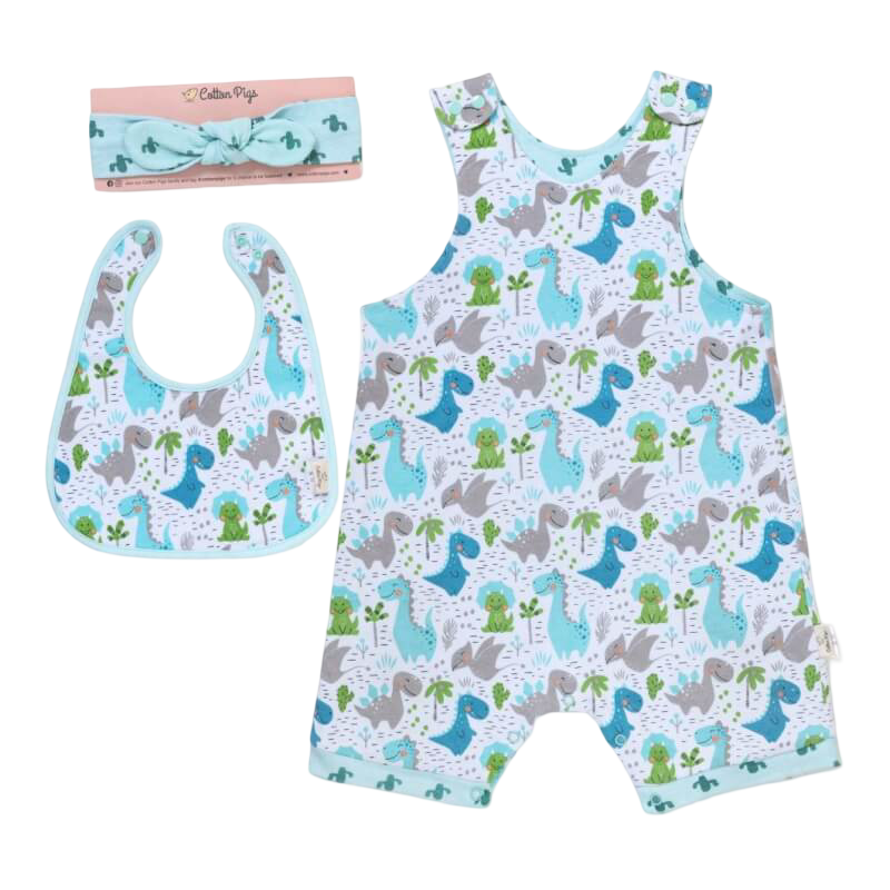 Cotton Pigs Dino and Cactus Gift Set with Headband