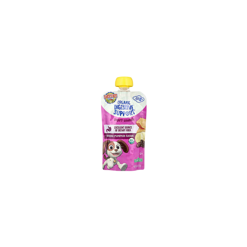Earth's Best Sesame Street Yogurt Smoothie Banana Pumpkin Raisin Ages 2+ 4 oz (113 g)