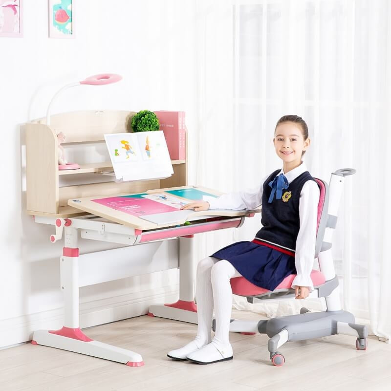 KidSrite® Ergonomic Study Desk & Chair Set - Blue