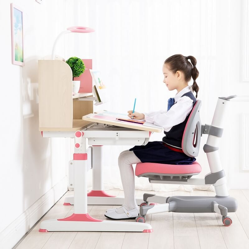 KidSrite® Ergonomic Study Desk & Chair Set - Blue