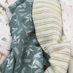 aden + anais Essentials Cotton Muslin Swaddles 4-Pack - Dino Jungle