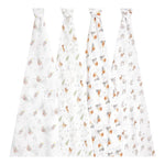 aden + anais Essentials Cotton Muslin Swaddles 4-Pack - Disney Baby, Disney + Friends