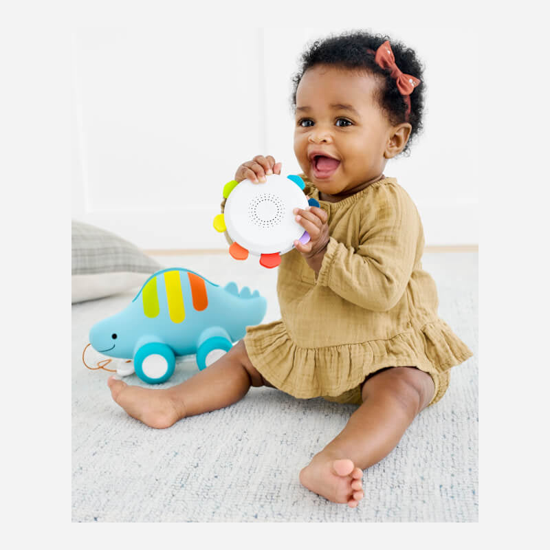 Skip Hop Explore &amp; More 恐龍三合一嬰兒音樂拉車玩具