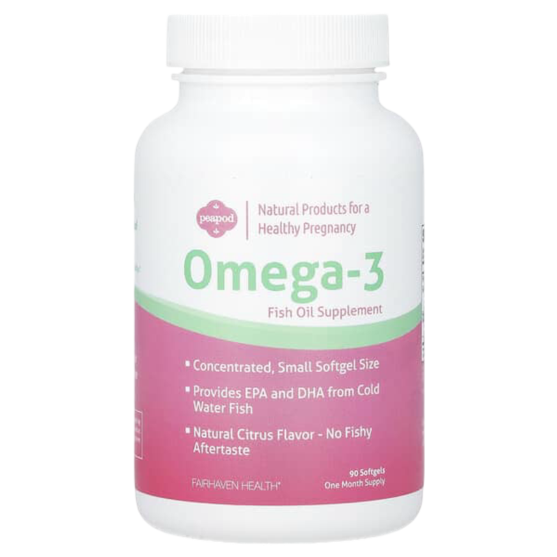 Fairhaven Health PeaPod Omega-3 天然柑橘味軟膠囊 90 粒
