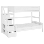 LIFETIME Kidsrooms Family Bunk Bed with Step Ladder 120x200cm & 90x200cm