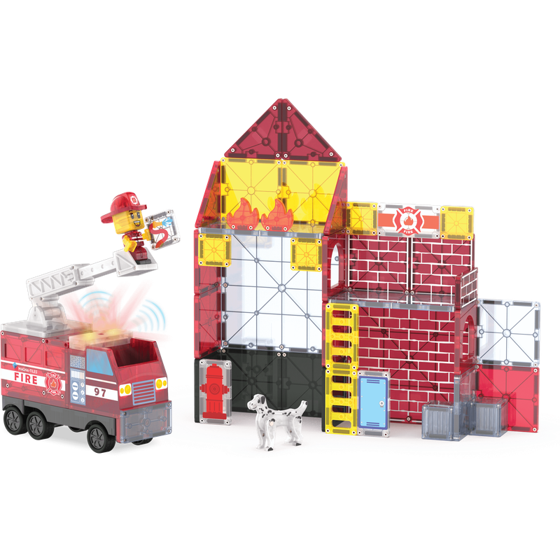 Magna-Tiles Fire Station™ 50 Piece Set
