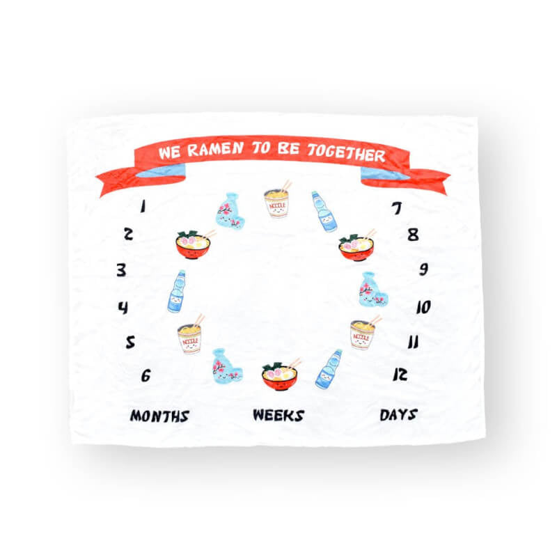 The Wee Bean Fleece Milestone Blanket