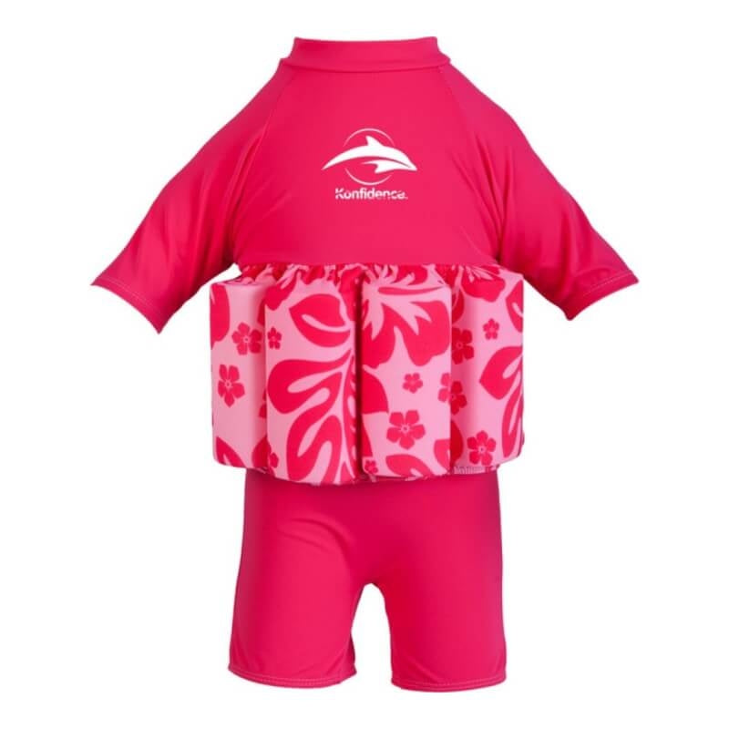 Konfidence™ Floatsuit - Fuchsia (Pink Hibiscus) - 4-5 Years