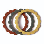 Mushie Flower Teether Bracelet 3-Pack