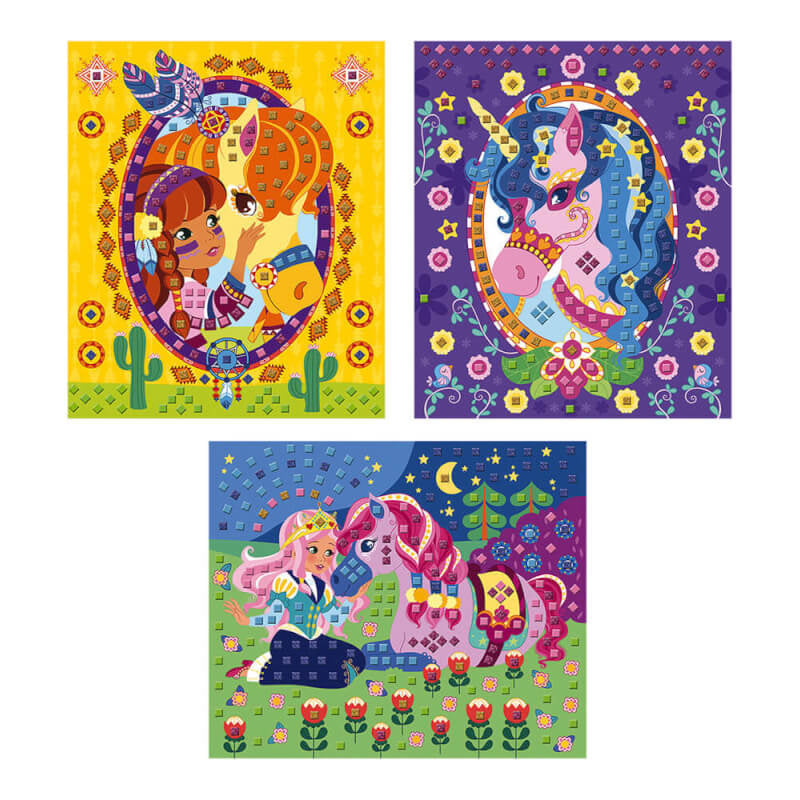 Janod Foam Mosaics Ponies And Unicorns