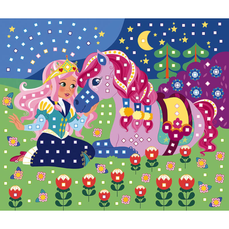 Janod Foam Mosaics Ponies And Unicorns