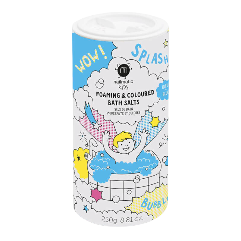 nailmatic Kids Foaming & Coloured Bath Salts - Blue 250g