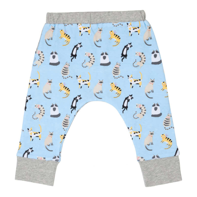 Cotton Pigs Funny Cats Teatime Blouse and Pants Set